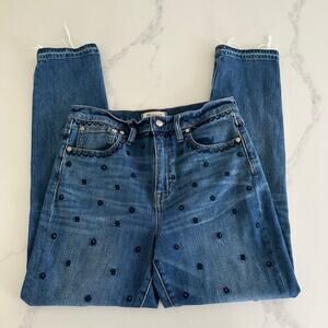 Madewell High-Rise Slim Boyjean: Beaded Edition Size 28